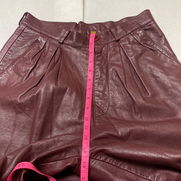 Vintage High Waisted Leather Pants Saxony - Picture 3 of 8